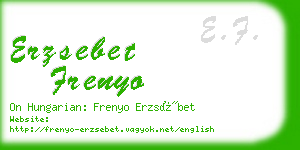 erzsebet frenyo business card